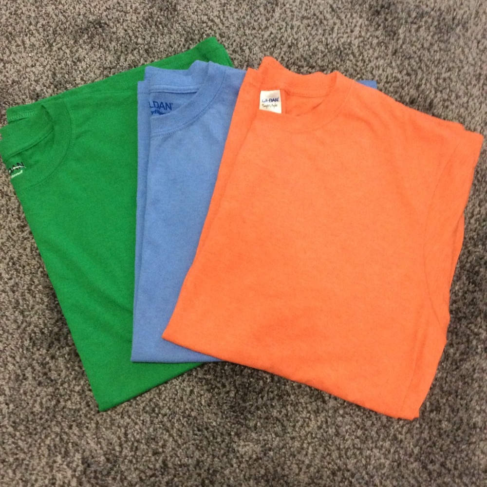 Set of 3 Men's Gildan Tee Shirts Size XL